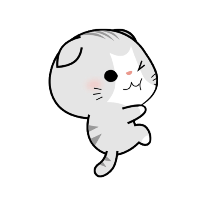 a drawing of a cat with its eyes closed
