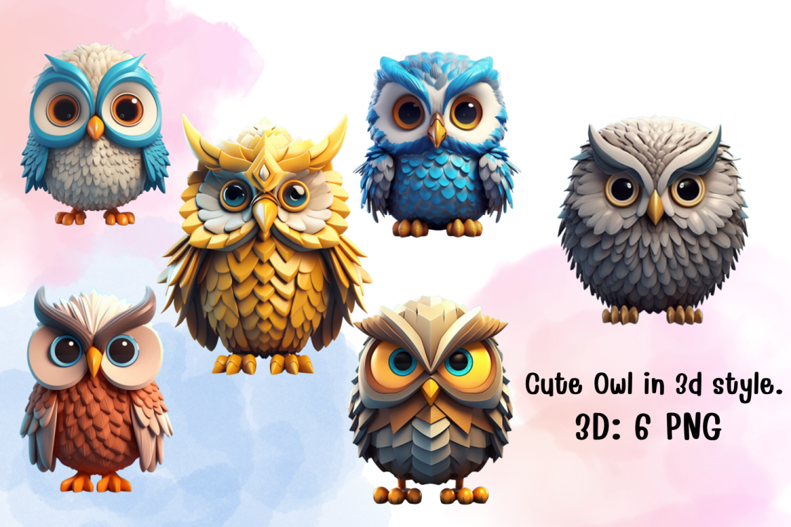 a group of owls sitting on top of each other owls