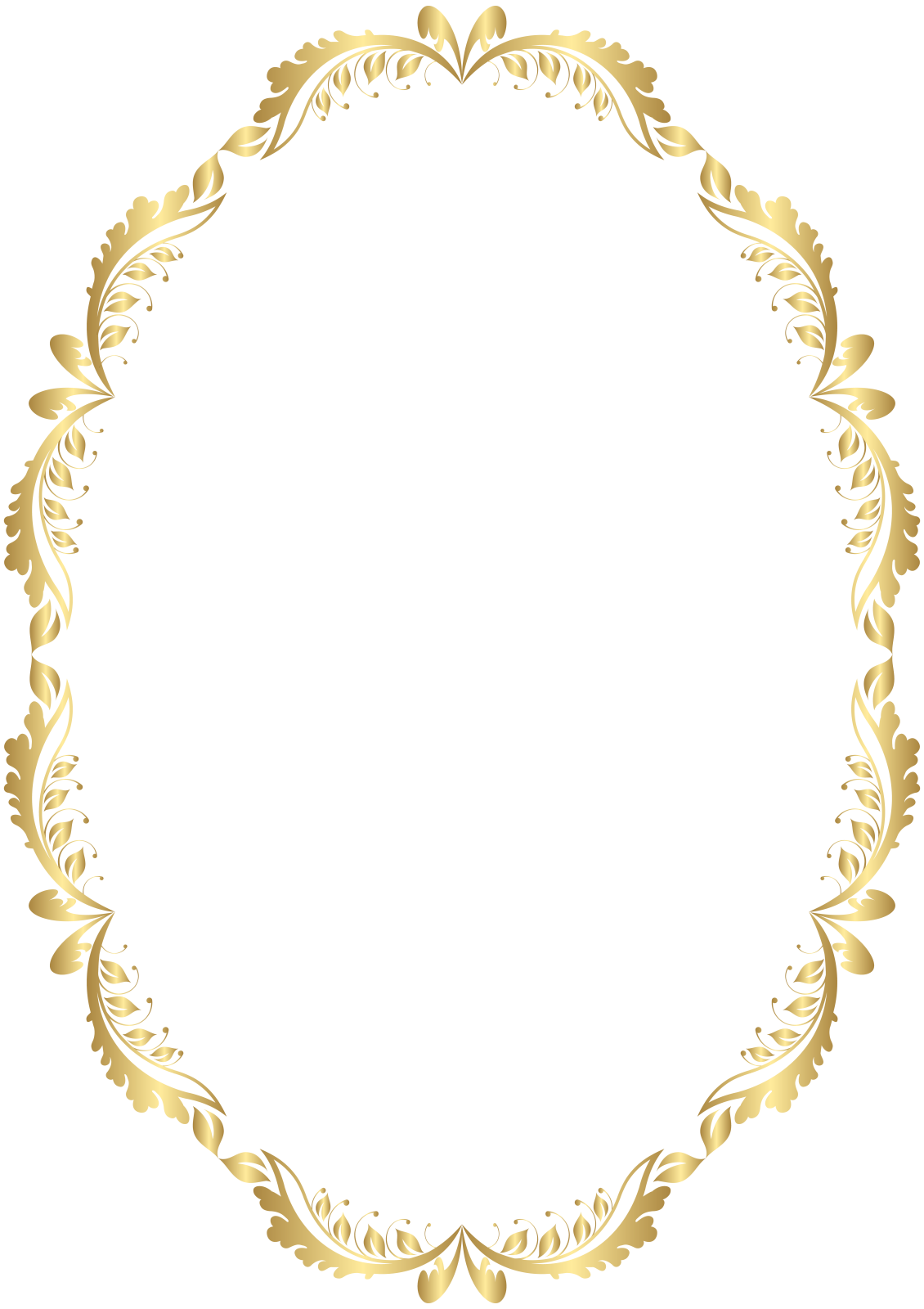 a gold frame with leaves and flowers