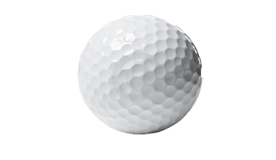 a golf ball on a white background