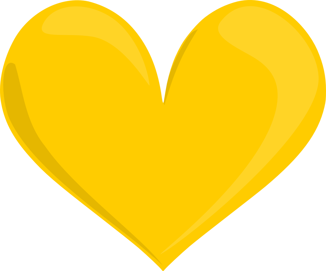 a yellow heart