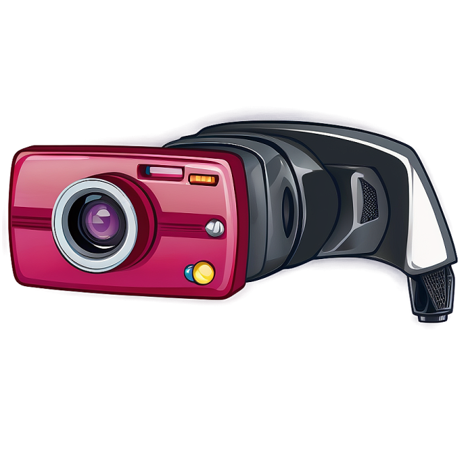 an image of a red video camera