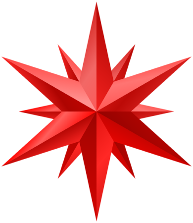 a red star with white background