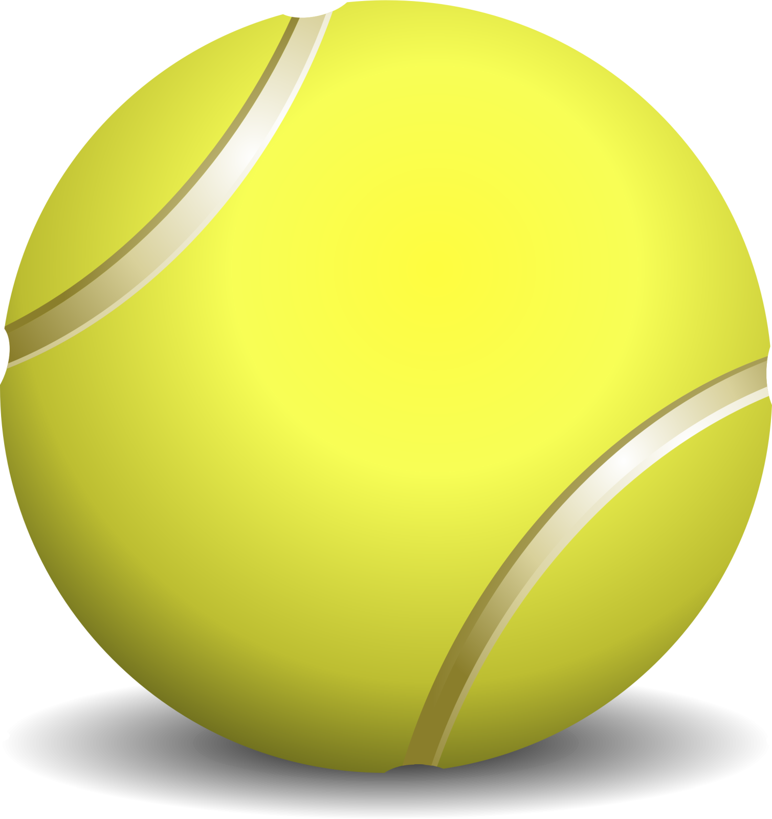 a yellow tennis ball on a white background