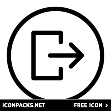 a black and white icon with an arrow in the middle