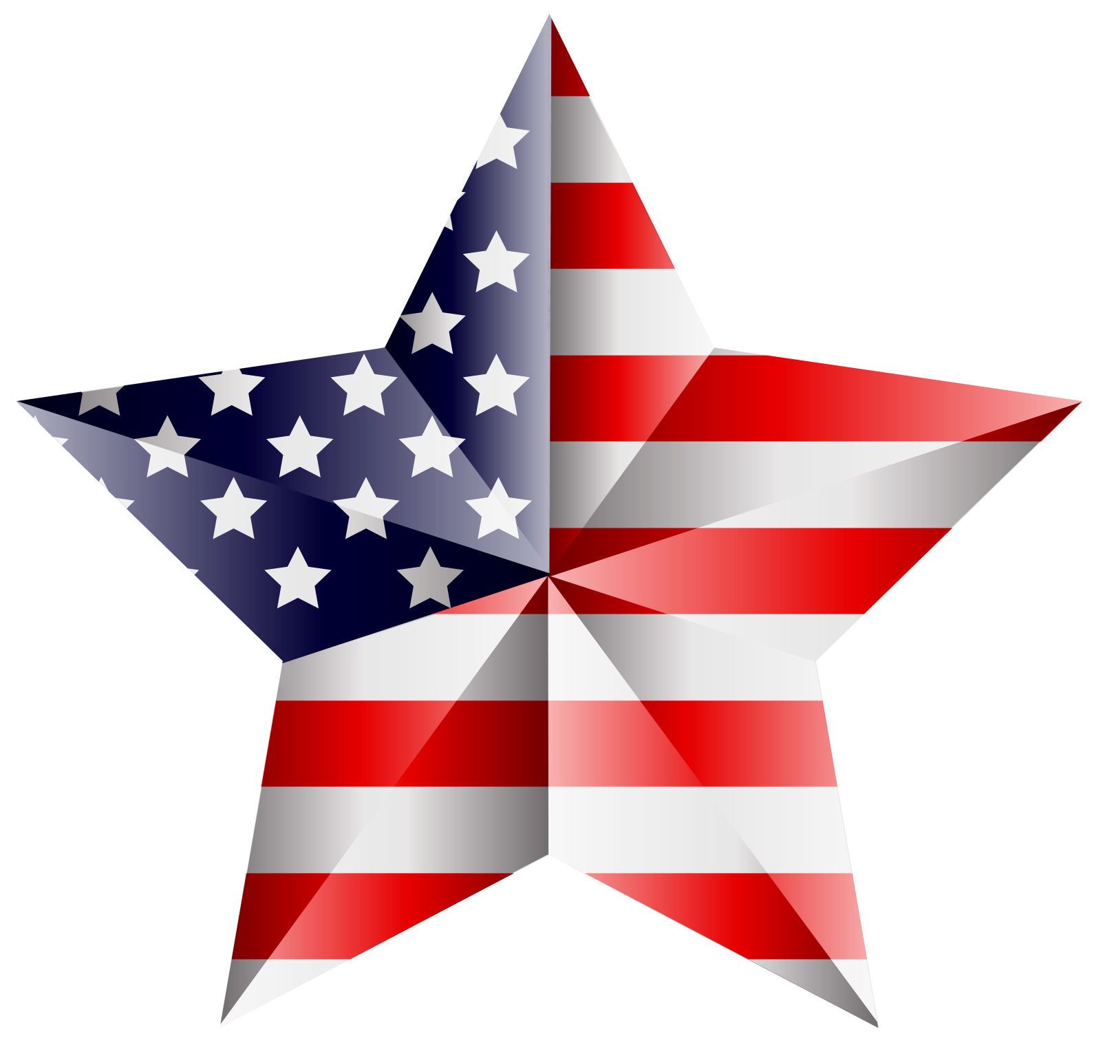 a star with the american flag on it