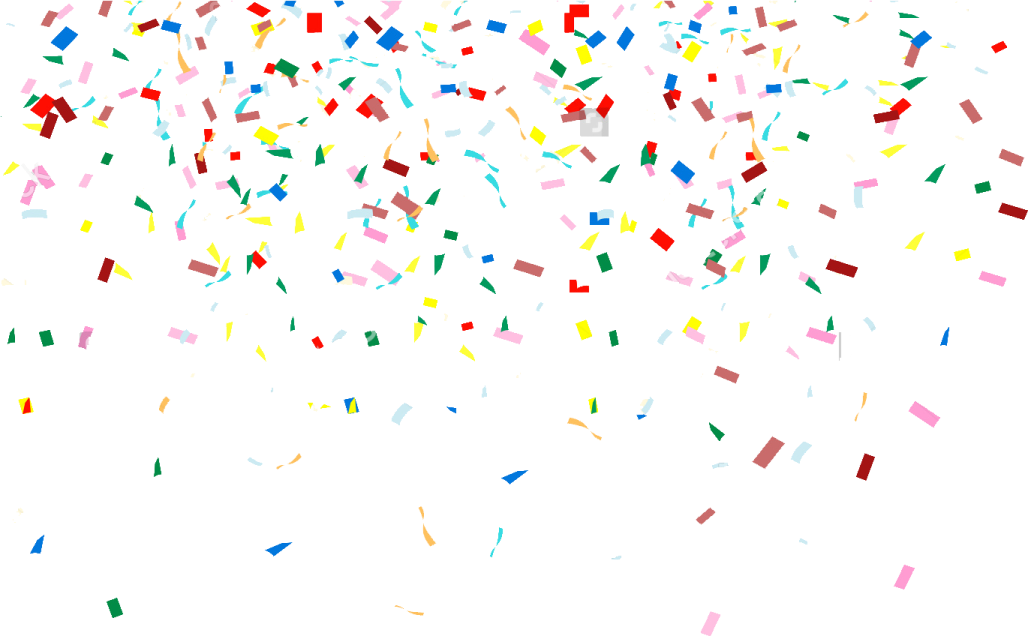 a bunch of multi colored confetties