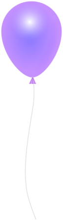 a purple balloon on a white background