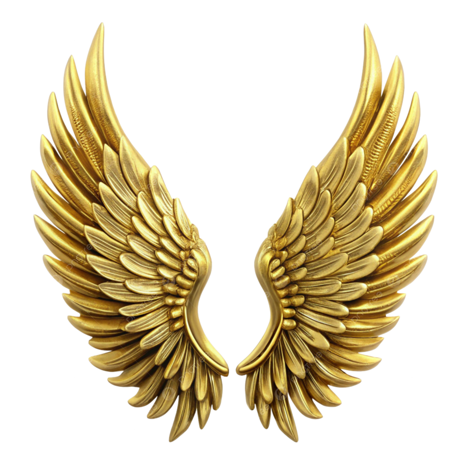 a pair of gold wings