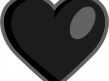 a black heart on a white background