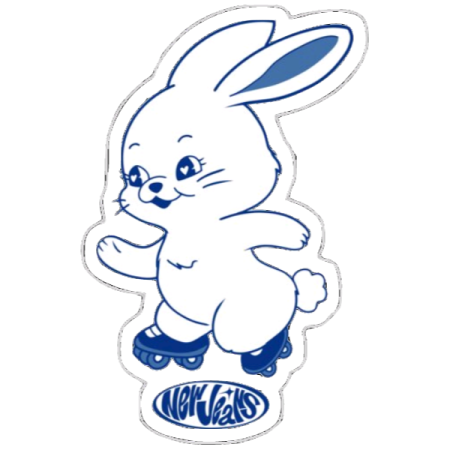 an image of a white rabbit with blue eyes