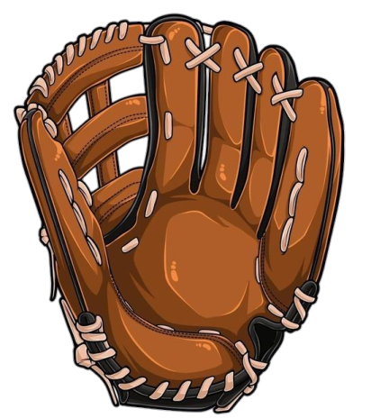a baseball glove on a white background