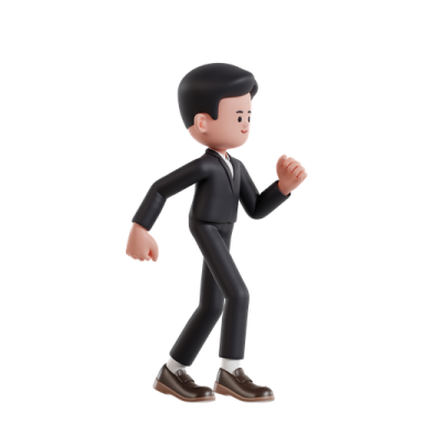 a small figure of a man in a suit