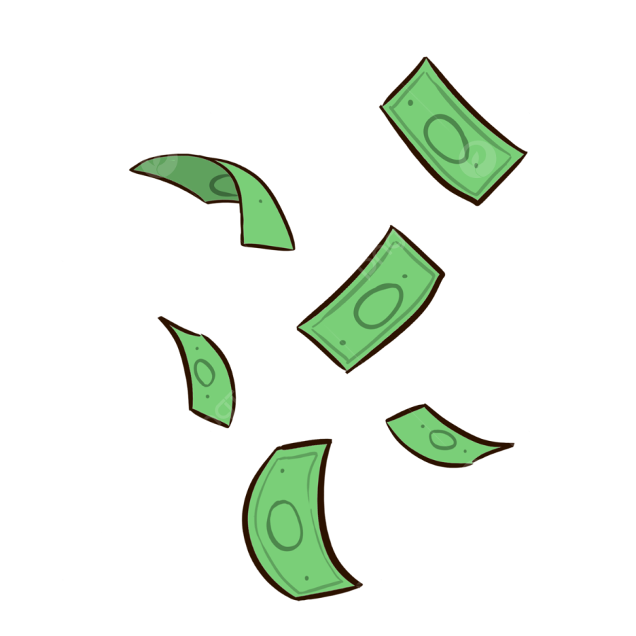a bunch of money falling from the sky