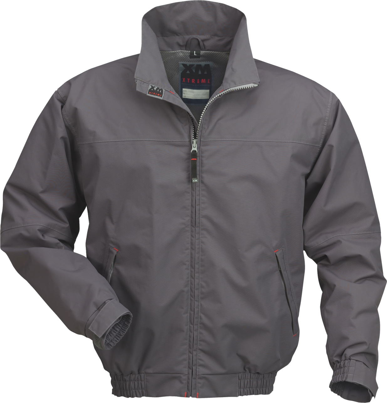 an image of a men's grey jacket