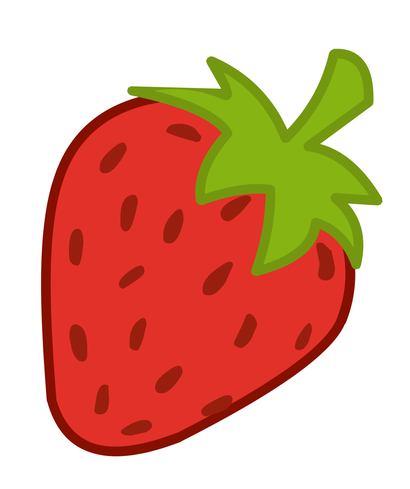 a strawberry on a white background