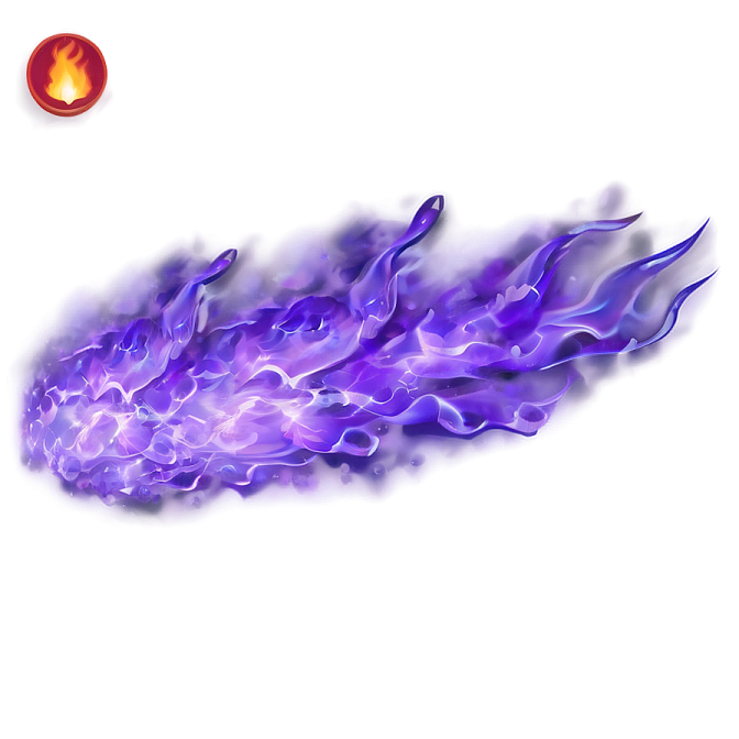 an image of a fireball with purple flames