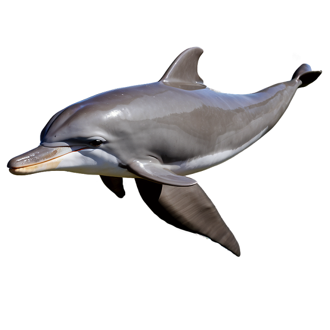 a dolphin jumping in the air on a white background