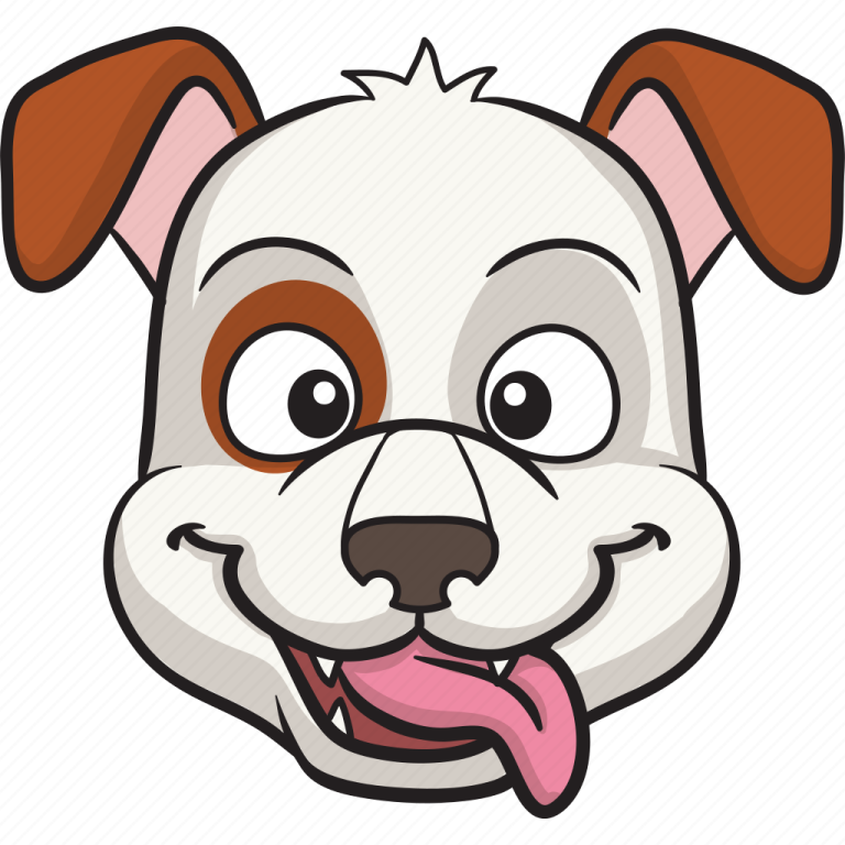 a cartoon dog with its tongue sticking out