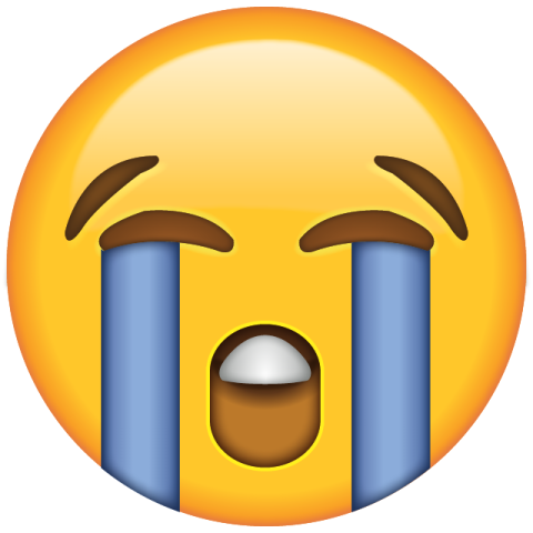 a smiley face with an open mouth