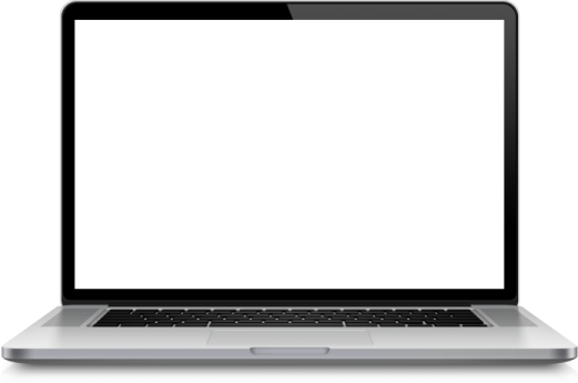 a laptop computer with a blank screen