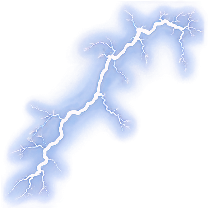 a lightning bolt on a white background