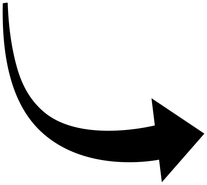 a black and white arrow icon