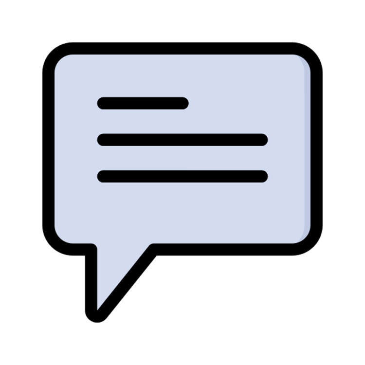 an icon of a speech bubble