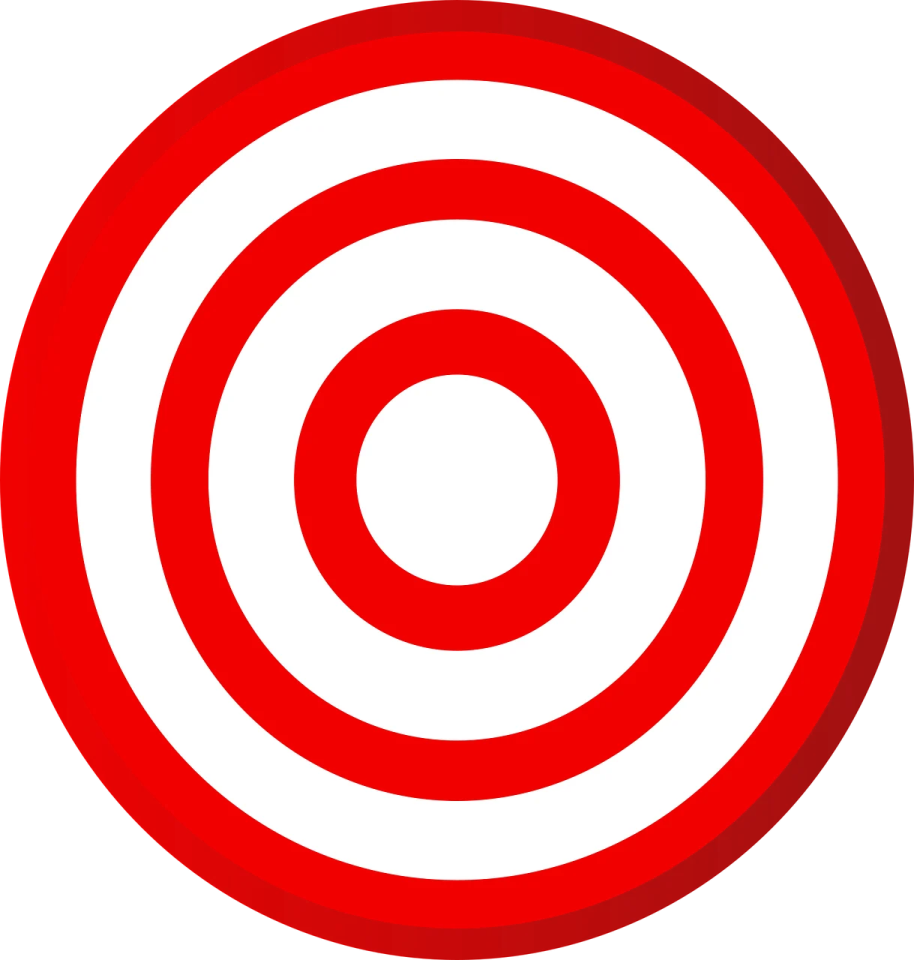 an image of a red and white target