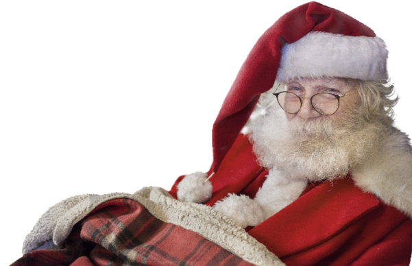 a man wearing a santa hat and glasses