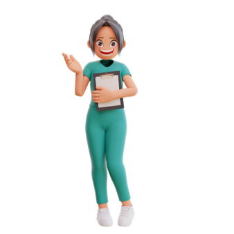 a woman with a clipboard in her hand