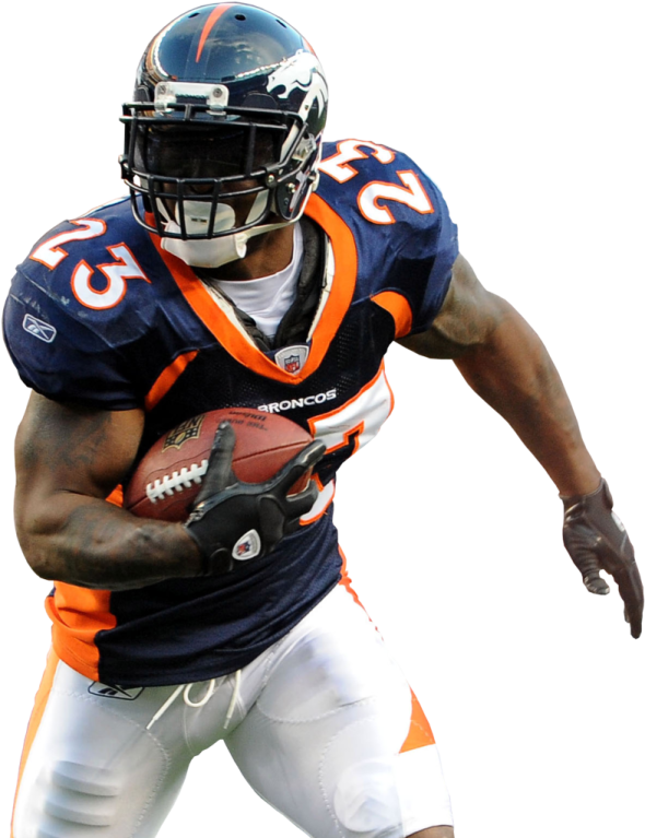 a football player is running with the ball