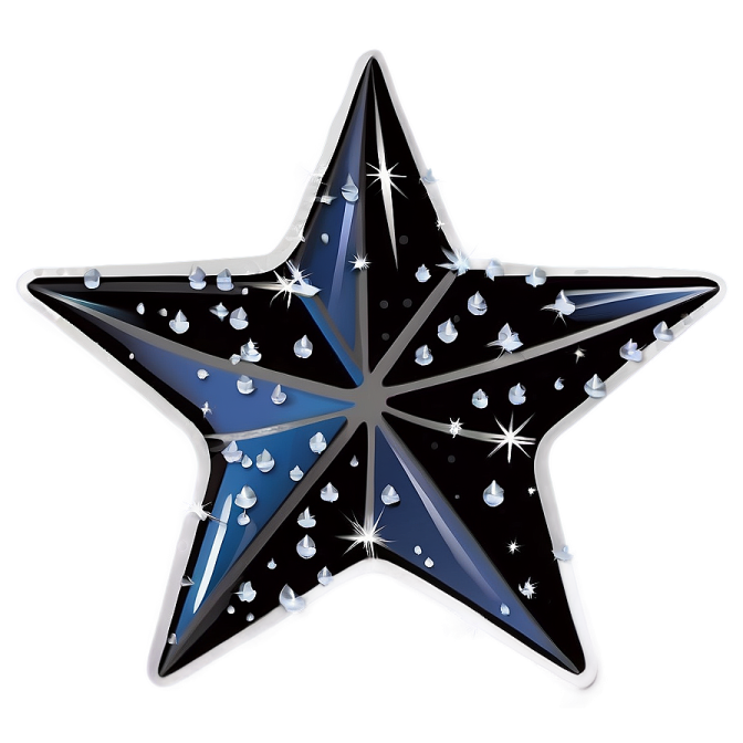 a black and white star with stars on it