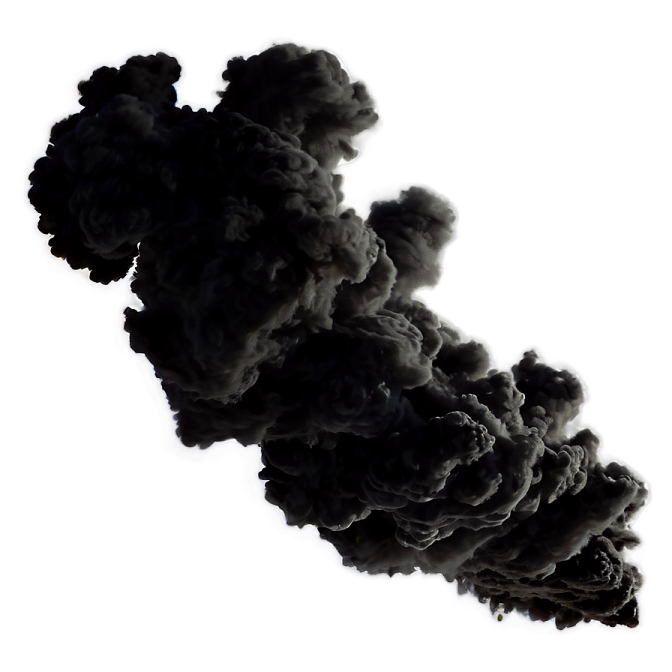 a black cloud of smoke on a white background