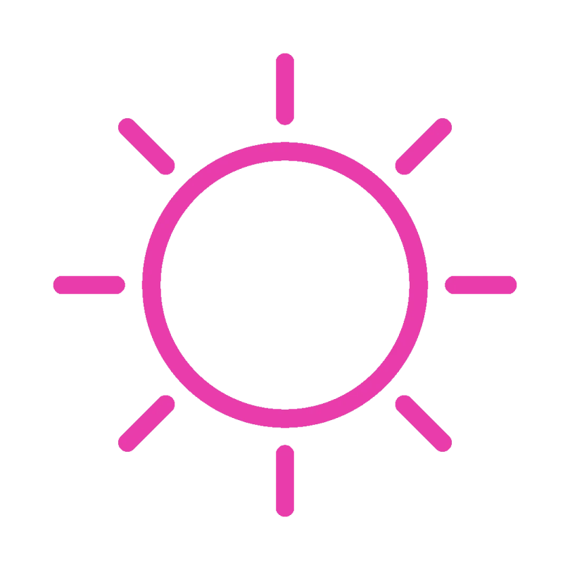 a pink sun icon