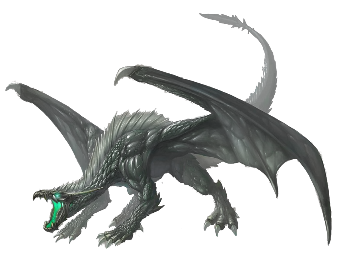 an image of a black dragon with green eyes