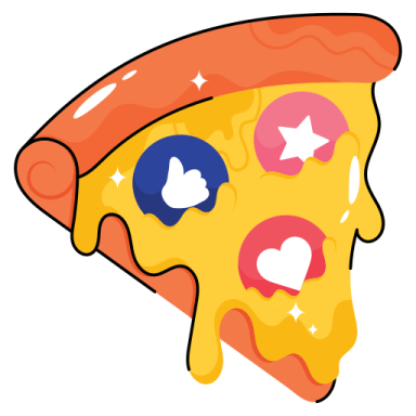 a slice of pizza with different toppings