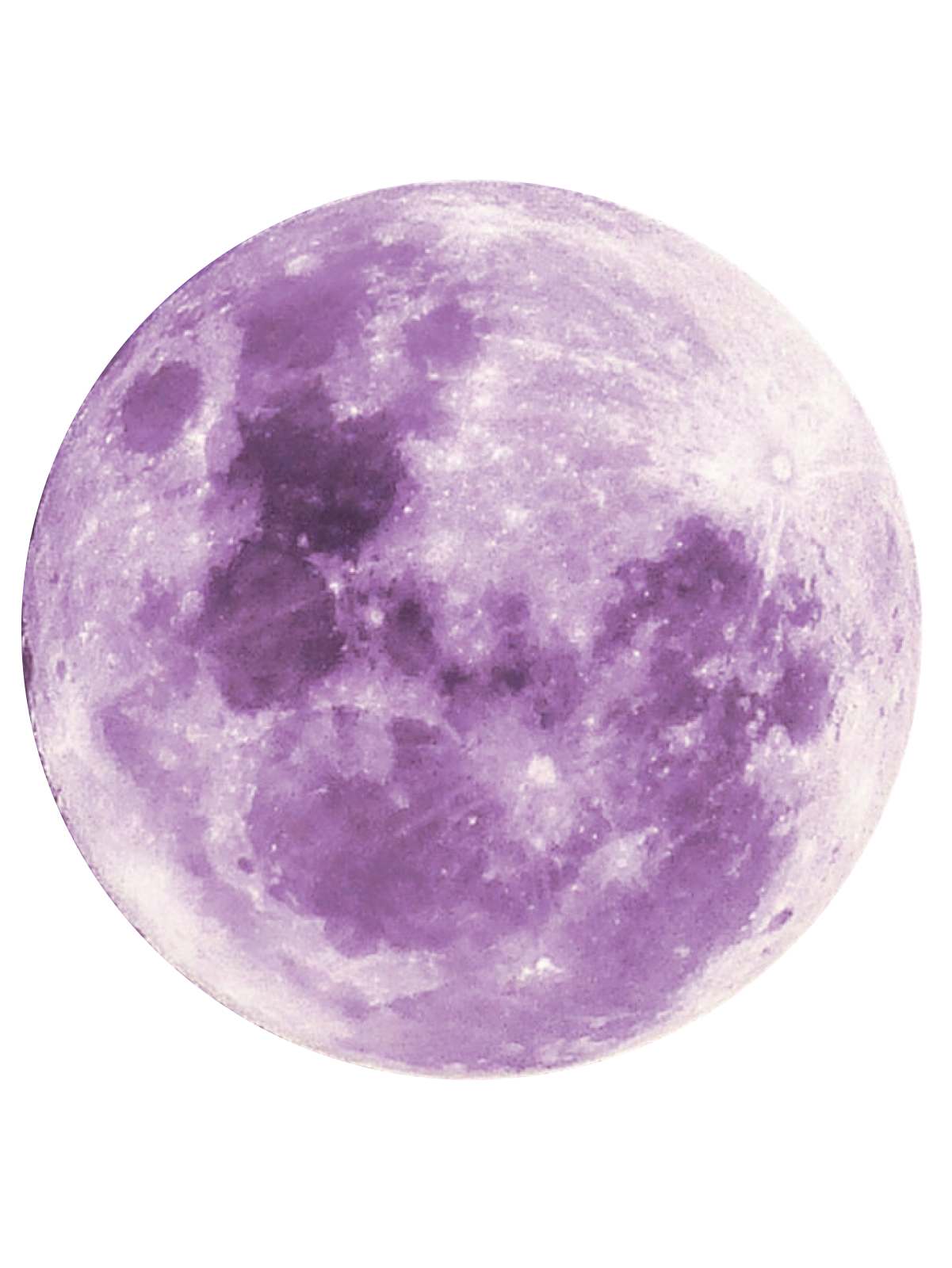 a purple moon on a white background