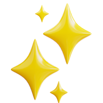 three yellow stars on a white background