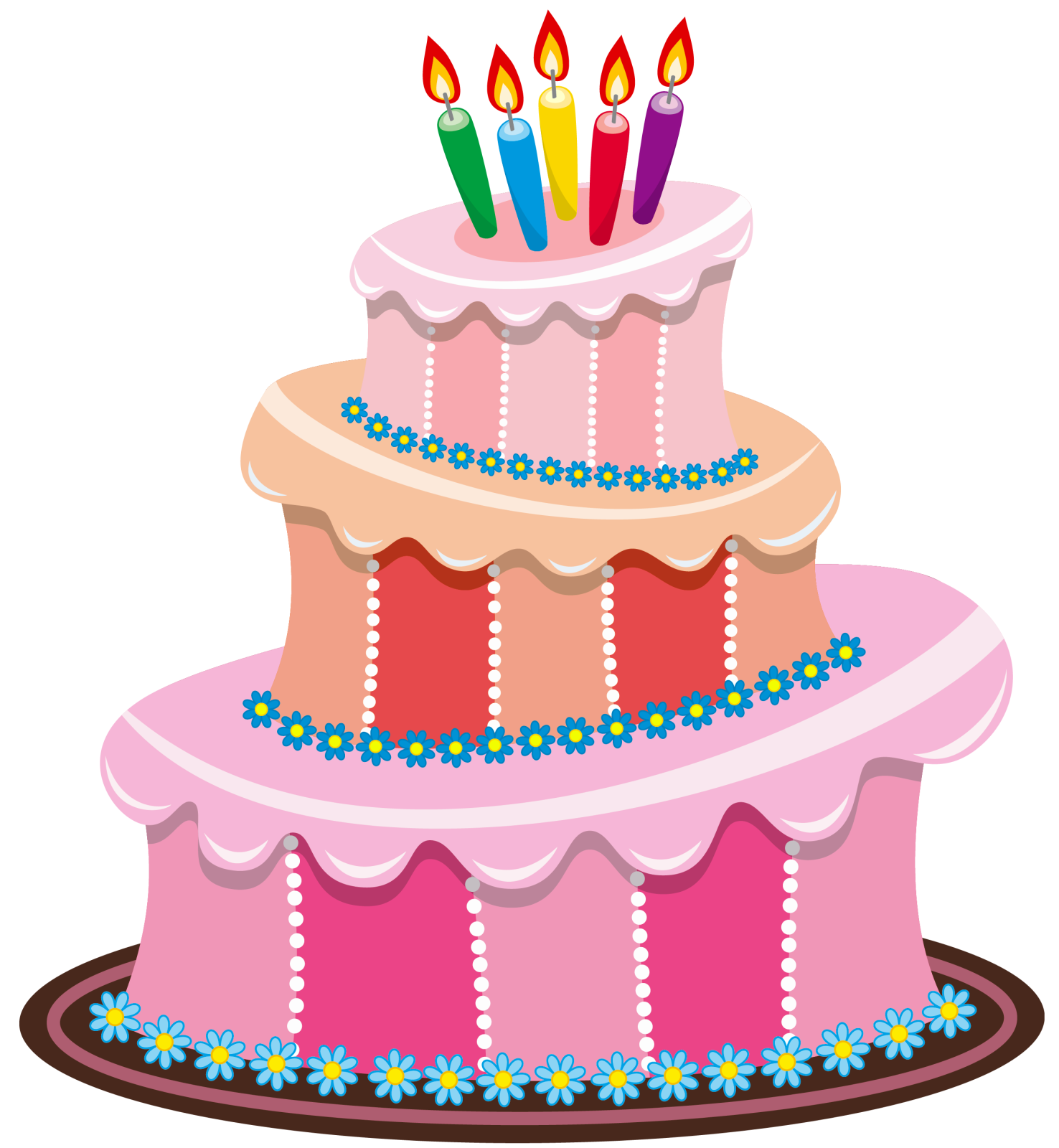 a birthday cake with three candles on top