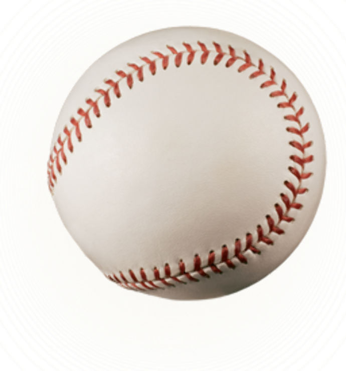 a baseball ball on a white background