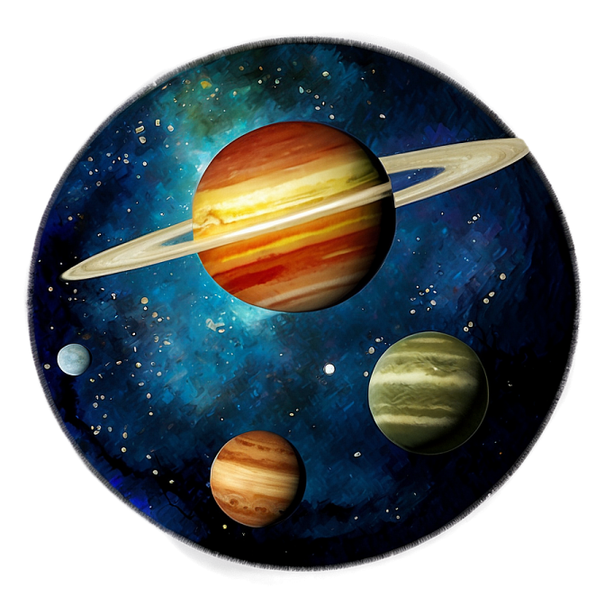 an image of the planets in a circle