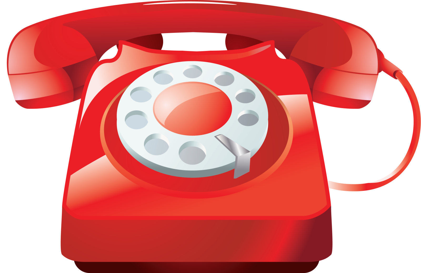 an old red telephone