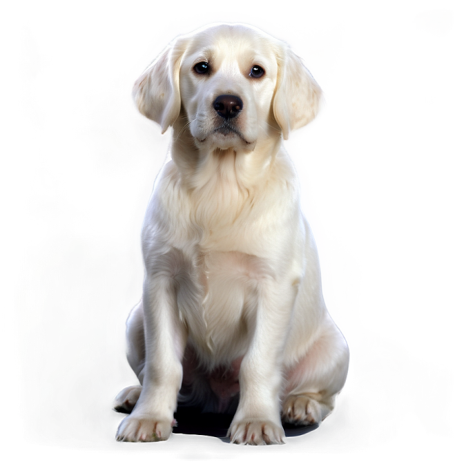 a white dog sitting on top of a black object