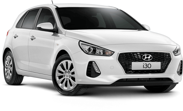 a white hyundai car
