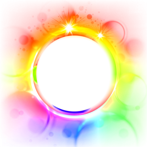 a rainbow colored circle on a white background