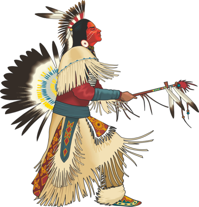 an illustration of a native indian dancer