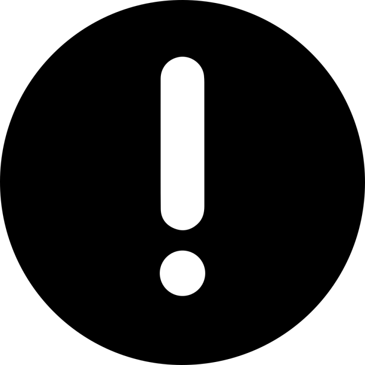 a black and white icon of a question mark