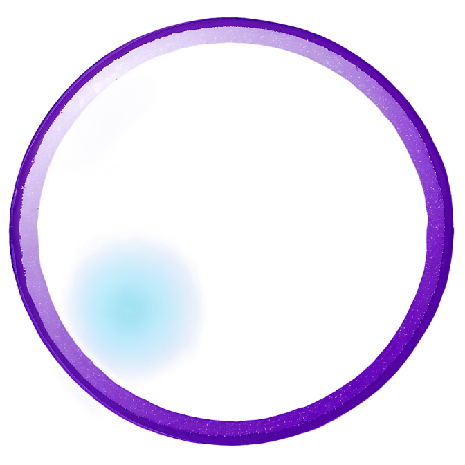 a purple circle with a white background
