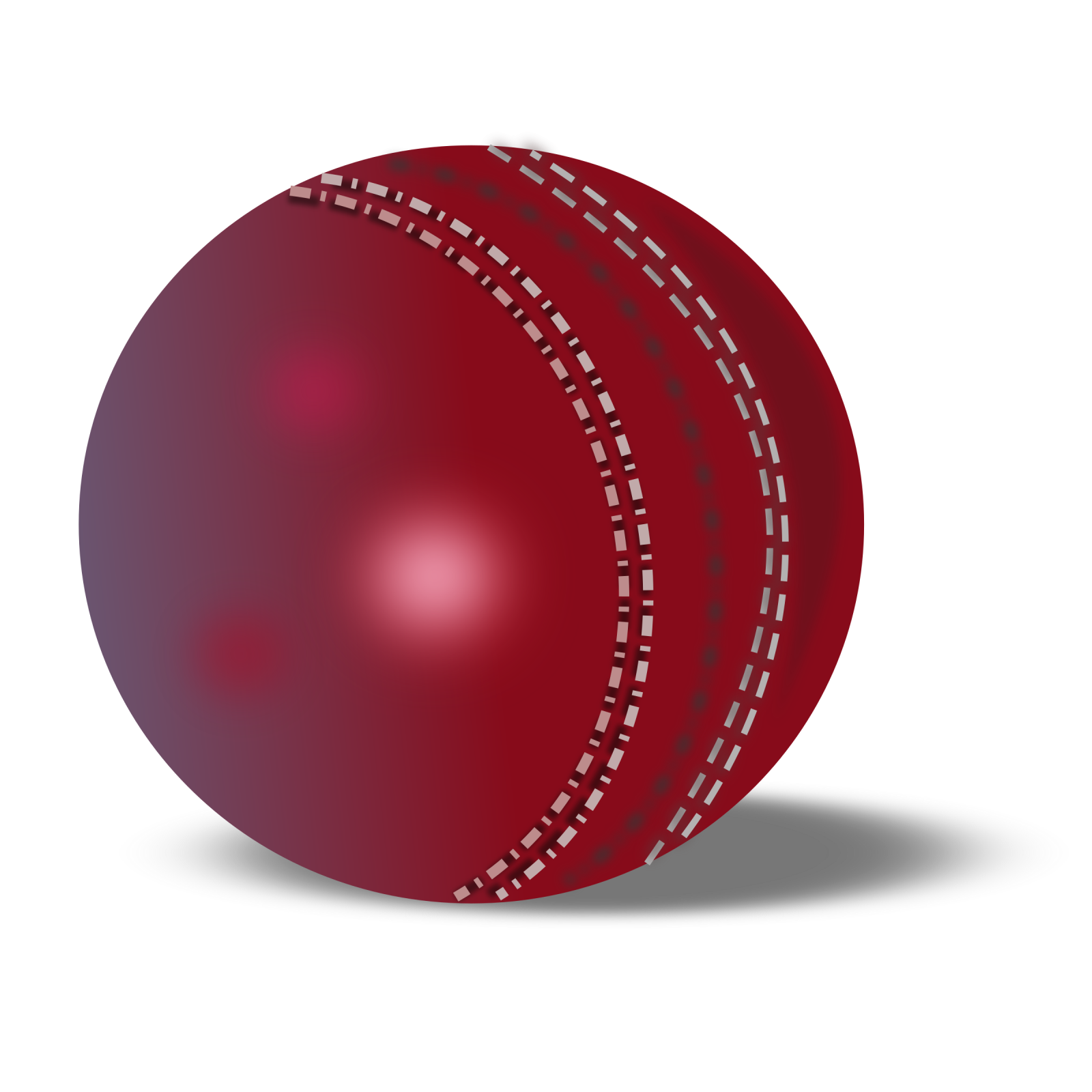 a cricket ball on a white background